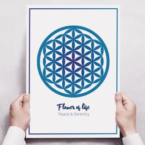 affiche A4 flower of life - peace & Serenity