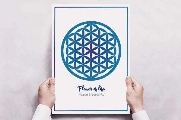 affiche A4 flower of life - peace & Serenity